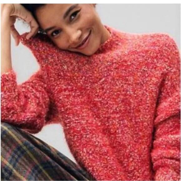 Free People Confetti Eyelash Knit Mock Neck Sweater S - Picture 3 of 15